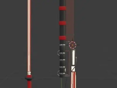 Katana with sub-tanto Free 3D model