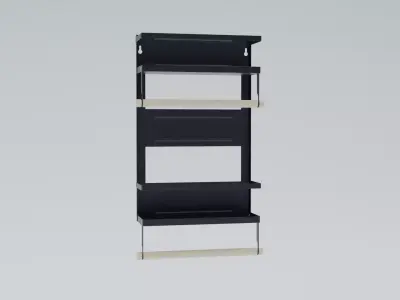 WallMount Rack Low-poly 3D model