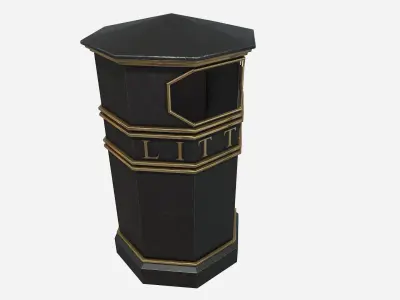 litter bin Low-poly 3D model purchase