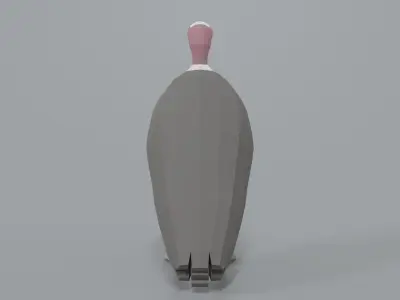 Low Poly Cartoon Vulture Low-poly 3D model
