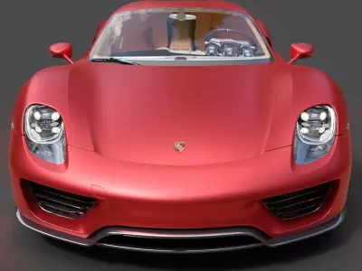 Porsche 918 Spyder  Detachable Roof  High Detail 3D model