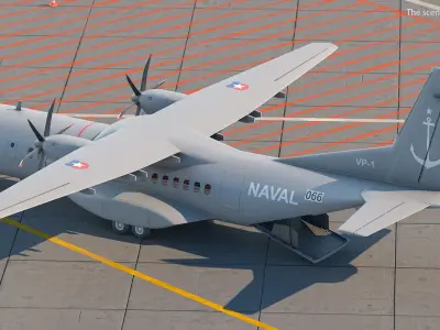  Airbus C295 Turboprop Maritime Patrol Aircraft Rigged 