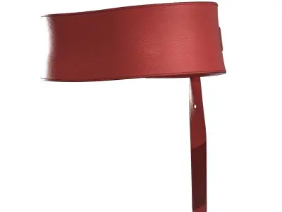 Red Tied Buckle Belt 3D model