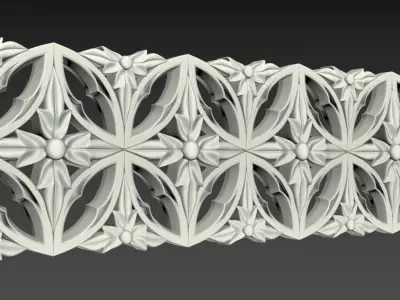 Gothic seamless ornament 01 3D print model