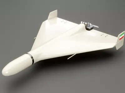 Shahed 136 Iran UAV Drone Low-poly 3D model