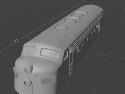3D Printable F-7A Locomotive Model 1-115 Version 3D print model