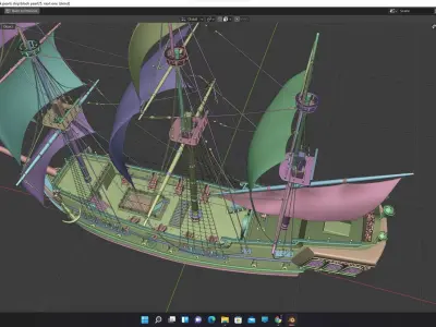 black pearl ship 3D model purchase