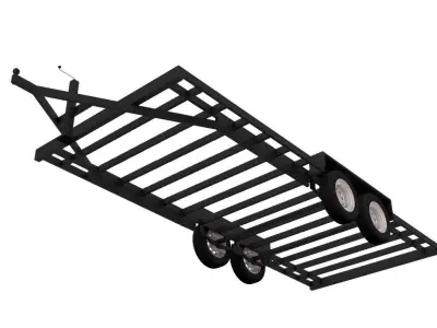 20 Foot Trailer by Rainbow Trailers For Tiny Homes 3D model