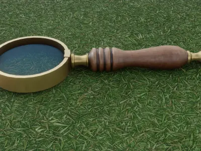 Magnifying Glass 3D Model Pbr Low Low-poly 3D model