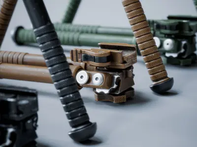 Bipods bipod Low-poly 3D model
