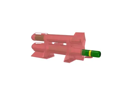 Missile Launcher -Anti-Ship Low-poly 3D model