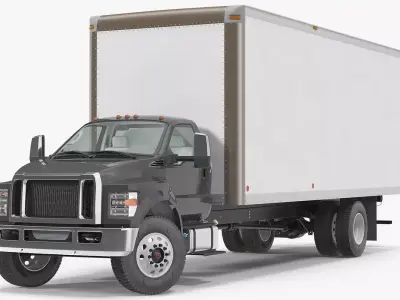 Box Truck Generic Rigged 3D model