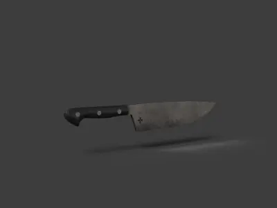 old knife Low-poly 3D model