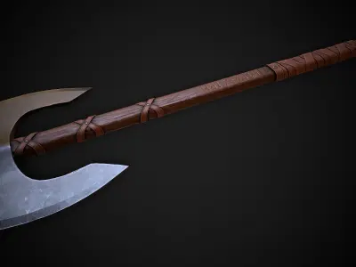 Old Norse Battleaxe - Sterkr Hond Low-poly 3D model