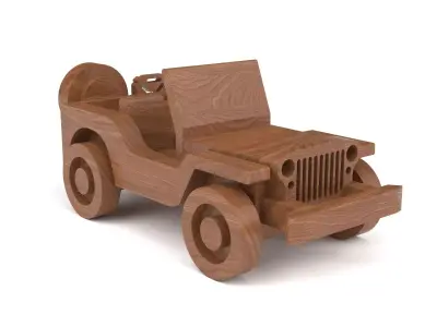 Wooden toy car 55 3D model
