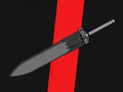 Big Sword made in blender 3D model