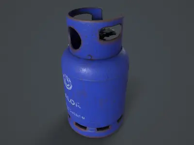 15kg Butane Calor Gas Bottle Low-poly 3D model