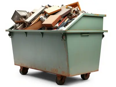 Industrial Dumpster with Debris Model Pack Low-poly 3D model