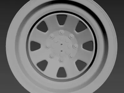 Offroad Steel Rim 3D model