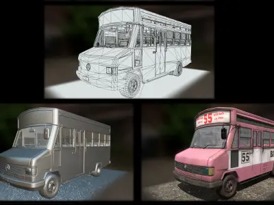Bas Mini v01 Low-poly 3D model