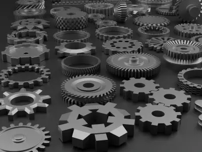 A collection of Gear of various types 3D model