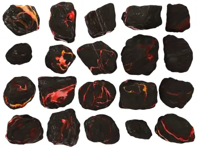 Lava rock 3D model purchase