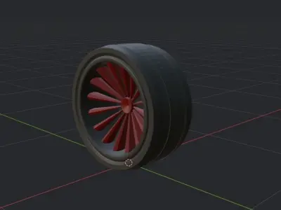 SPORTS TIRE LOW POLY - READY TO PLAY Free low-poly 3D model