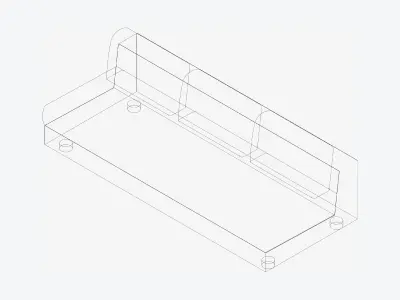 Seat - Sofa - Simplicity - Comfort - Triple - No Arm Low-poly 3D model