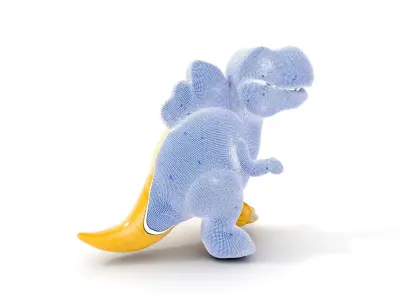 Cute Dinosaur Plush Toy Model Pack Low-poly 3D model