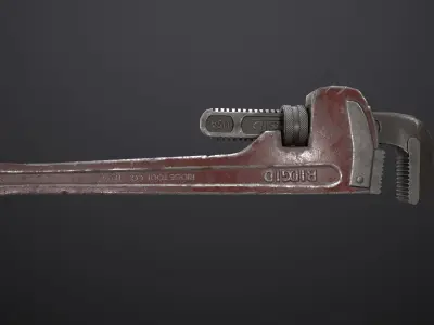 Pipe Wrench Low-poly 3D model 7