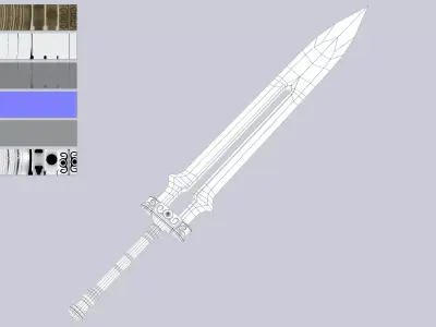 Greatsword Low-poly 3D model buy