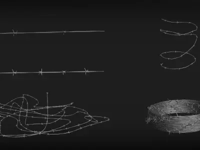 Barbed Wire Low-poly 3D model