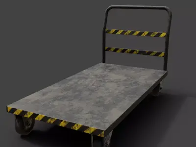 trolley dolly truck Low-poly 3D model