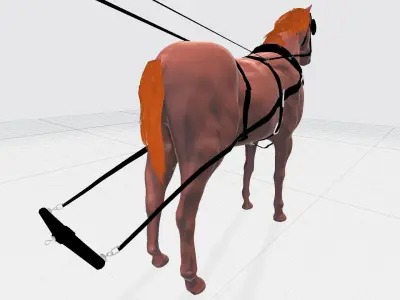 horse for a carriage model 3D model