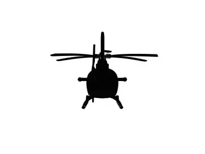 Detailed Military Helicopter 3D Model 3D model