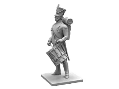 French Artillery Drummer 1809 3D print model