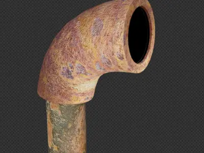 Rusty Pipe Free low-poly 3D model