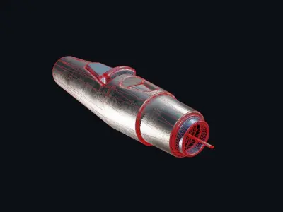 Medical injector Low-poly 3D model