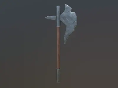 weapon axe Low-poly 3D model get