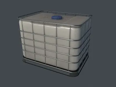 Water Plastic Tank Low-poly 3D model