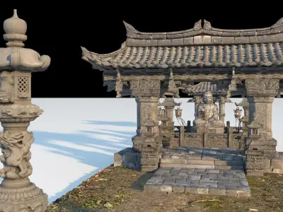 Temple Sculpture  3D model