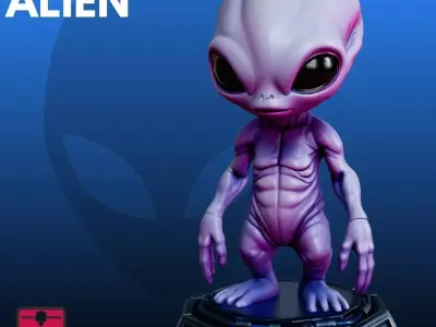 Alien Creature STL  SciFi 3D Model 3D print model