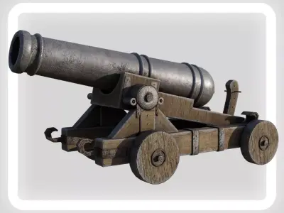 Deezl - Cannon Low-poly 3D model