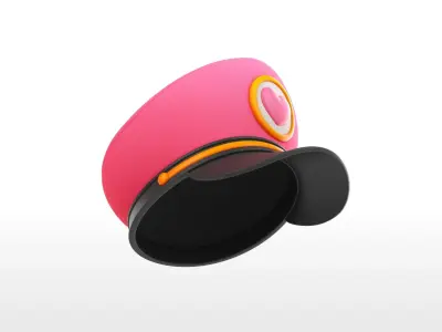 Hat034 Heart Officer Hat 3D model