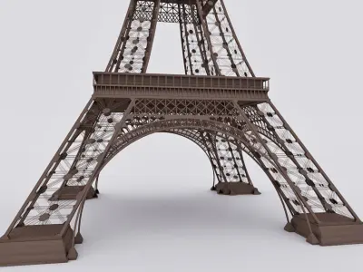 Highly Detailed Eiffel Tower  3D model