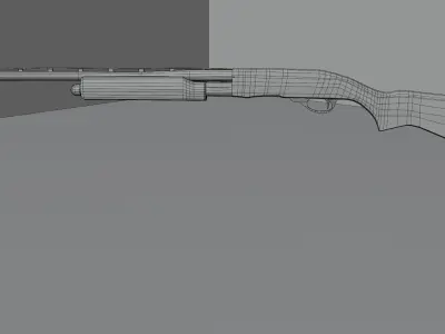 shotgu-escopeta Low-poly 3D model