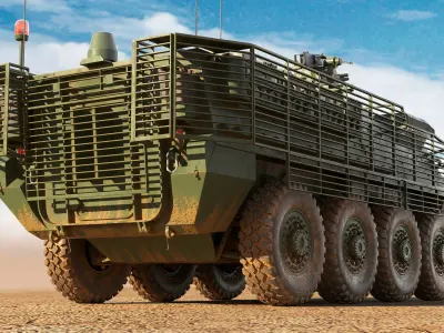 M1130 Stryker CV Slat Armour 3D model