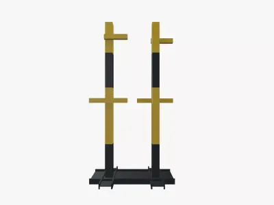 Steel Plate Storage Rack Low-poly 3D model