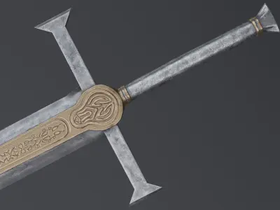 Sword 10 Low-poly 3D model