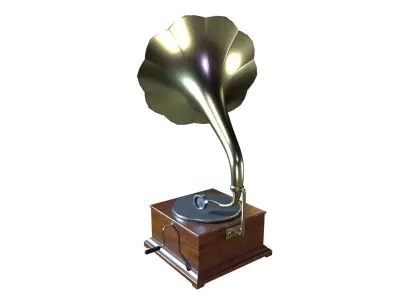 gramophone 3D model 3